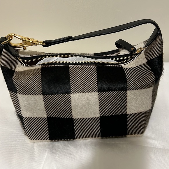 Lauren Ralph Lauren Print Calf Hair Medium Kassie Shoulder Bag - Picture 9 of 12